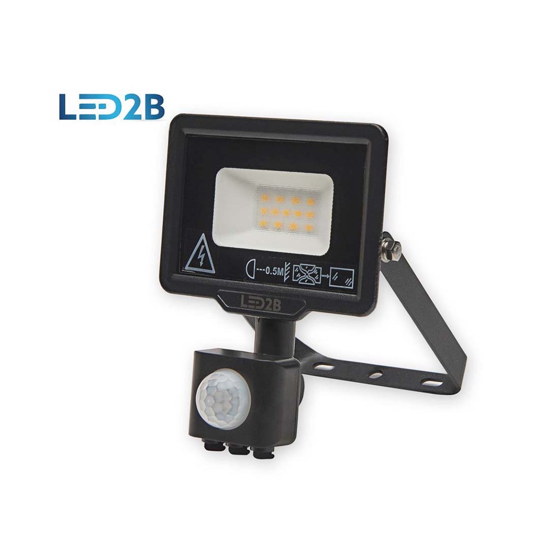 LED Projektør med Sensor - 10W - 4000K - MHC